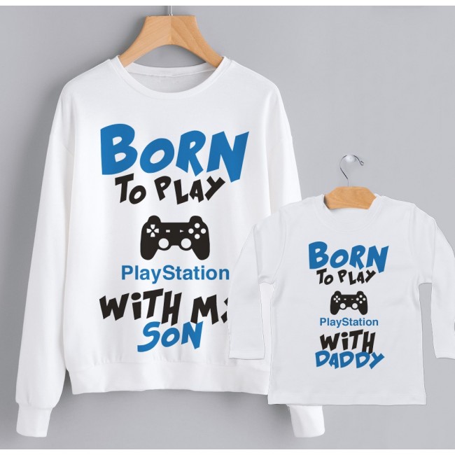 Felpa Padre e figlio Born to Play Playstation