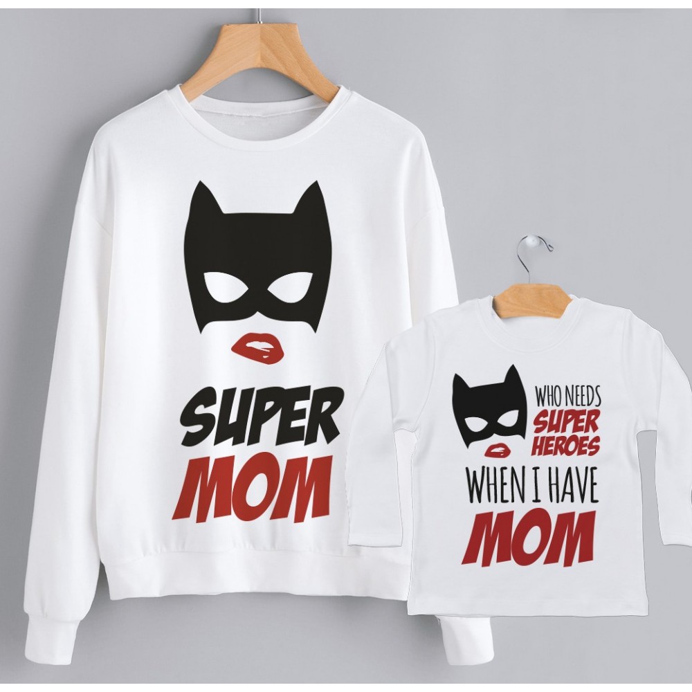 Coordinato Mamma e figlio SuperMom who needs super heroes when I have Mom Coordinato Mamma e figlio SuperMom who needs super heroes when I have Mom