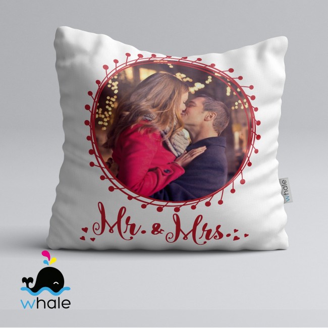 Cuscino Mr.& Mrs. Personalizzato con foto