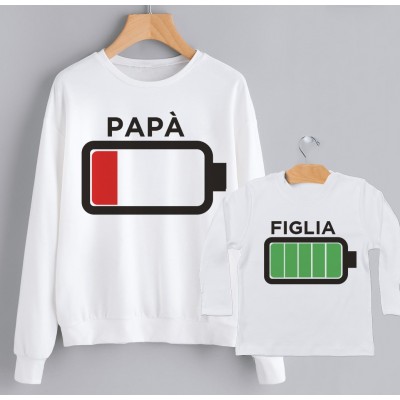 Coordinato papà e figlia Batteria