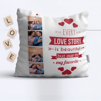 Cuscino Love Story Personalizzato con foto