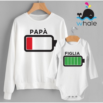 Coordinato papà e figlia Batteria