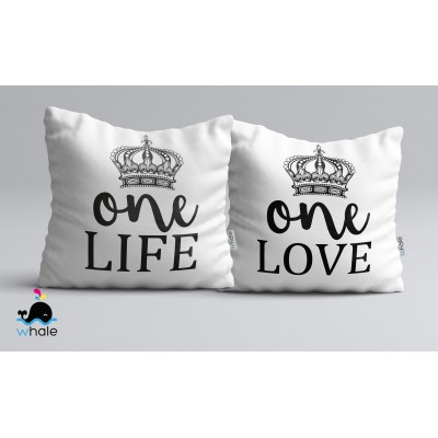 Coppia di Cuscini One life one love Coppia di Cuscini One life one love