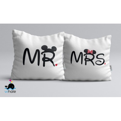 Coppia di Cuscini Mr.&Mrs. Coppia di Cuscini Mr.&Mrs.