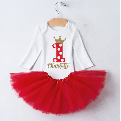 T-shirt 1° Compleanno Tema Principessa T-shirt 1° Compleanno Tema Principessa