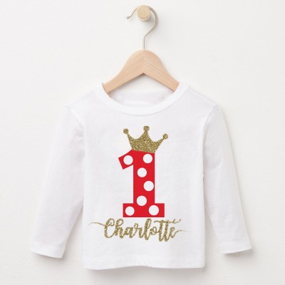 T-shirt 1° Compleanno Tema Principessa