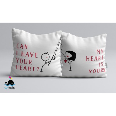 Coppia di Cuscini Can I have your heart? Coppia di Cuscini Can I have your heart?