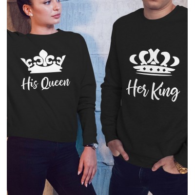 Felpa di Coppia -  King e Queen
