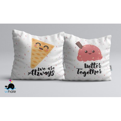 Coppia di Cuscini We are always better together Coppia di Cuscini We are always better together