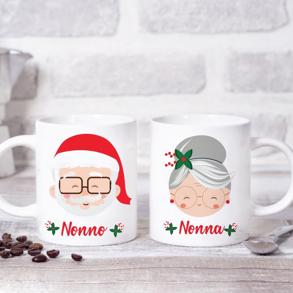 Coppia di Tazze Natalizie- Nonno & Nonna