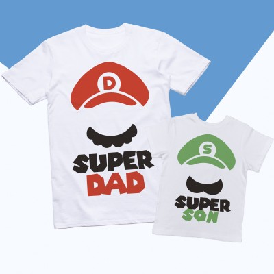 Magliette Padre e Figlio - Super Dad & Super Son