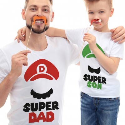 Magliette Padre e Figlio - Super Dad & Super Son Magliette Padre e Figlio - Super Dad & Super Son