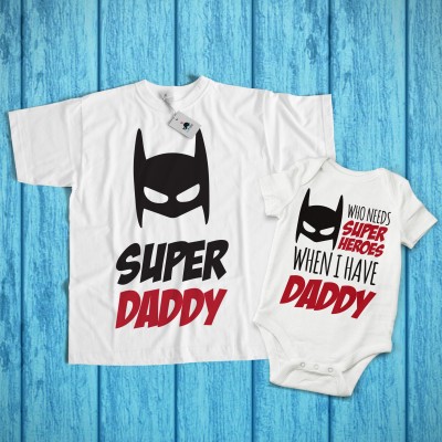 Magliette Padre e Figlio - Super Dad & Super Son Magliette Padre e Figlio - Super Dad & Super Son