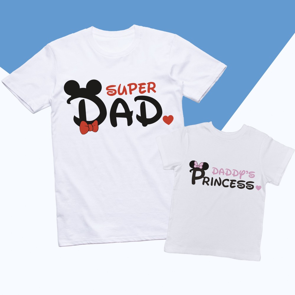 Magliette Padre e Figlia - Super Dad & Daddy's princess