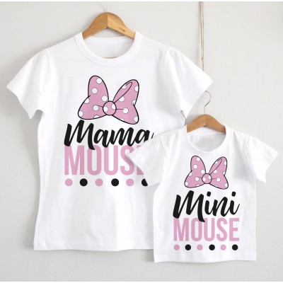 T-shirt Mamma e Figlia - Mama Mouse & Mini Mouse