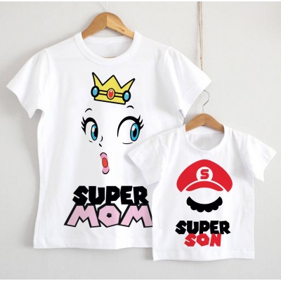 T-shirt Mamma e Figlio - Super Mom & Super Son T-shirt Mamma e Figlio - Super Mom & Super Son