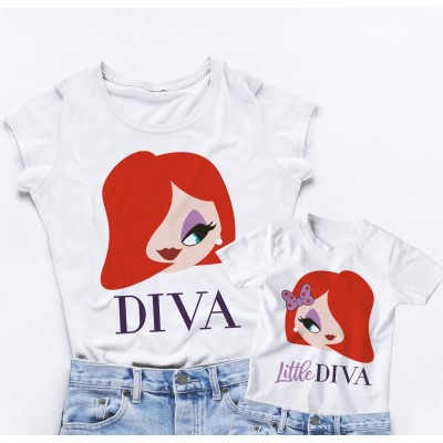 T-shirt Mamma e Figlia - Diva & Little diva T-shirt Mamma e Figlia - Diva & Little diva