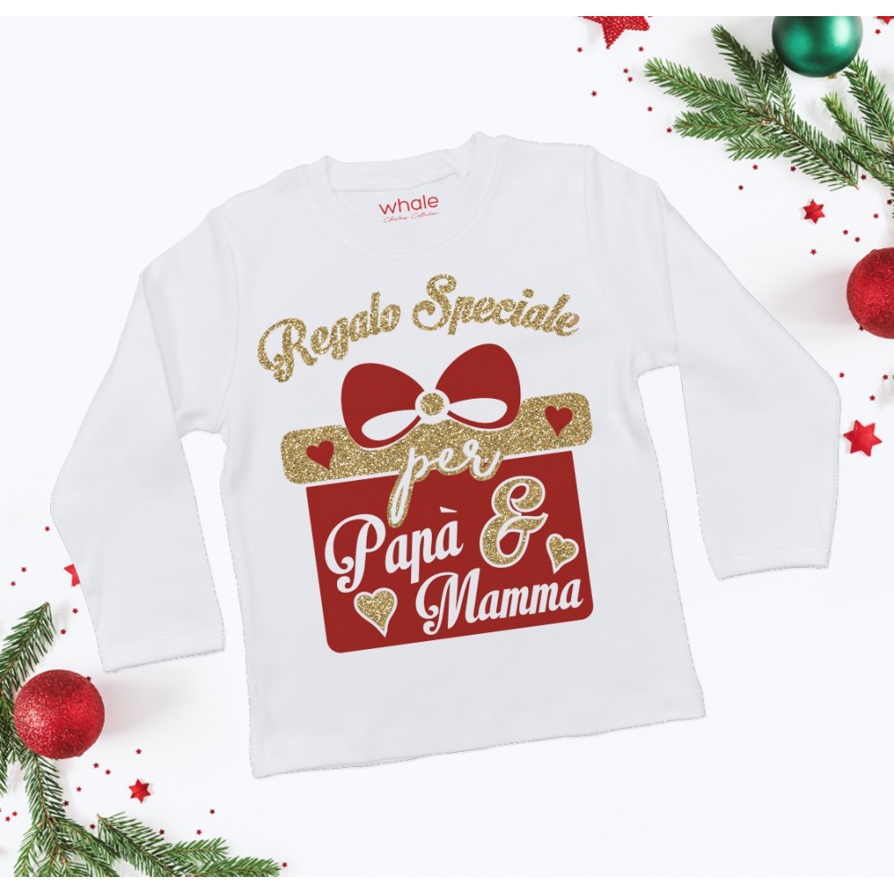 Bodino/Maglietta Natalizia- Regalo Speciale per Mamma e Papà Bodino/Maglietta Natalizia- Regalo Speciale per Mamma e Papà