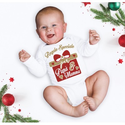 Bodino/Maglietta Natalizia- Regalo Speciale per Mamma e Papà Bodino/Maglietta Natalizia- Regalo Speciale per Mamma e Papà