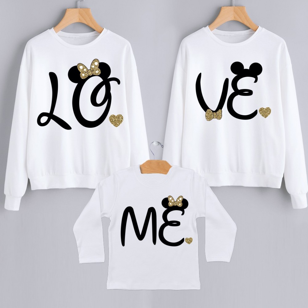Coordinato Felpa e t-shirt San Valentino Lo-Ve Me Coordinato Felpa e t-shirt San Valentino Lo-Ve Me