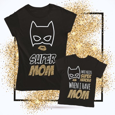 T-shirts Super Mom Gold T-shirts Super Mom Gold