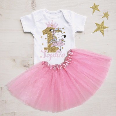 Festa a Tema Unicorno Ballerina Bodino/ T-shirt Compleanno