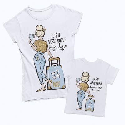 T-shirt Mamma e Figlia - Me & Mini Me in Viaggio T-shirt Mamma e Figlia - Me & Mini Me in Viaggio