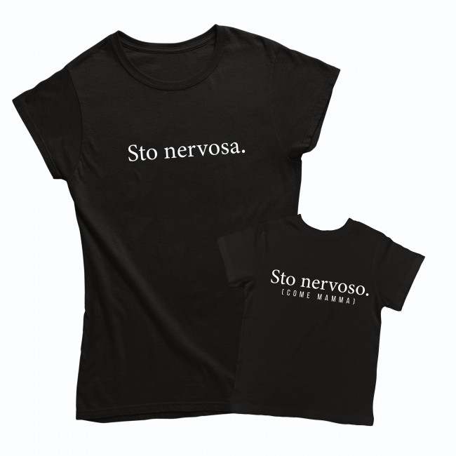 T-shirt Mamma e Figlia - Sto Nervoso (versione per bimbo)