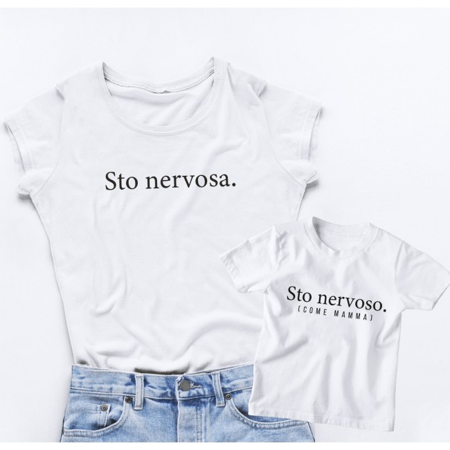 T-shirt Mamma e Figlio - Sto Nervoso (versione per bimbo)