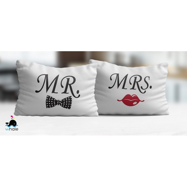 Coppia di Federe - Mr & Mrs