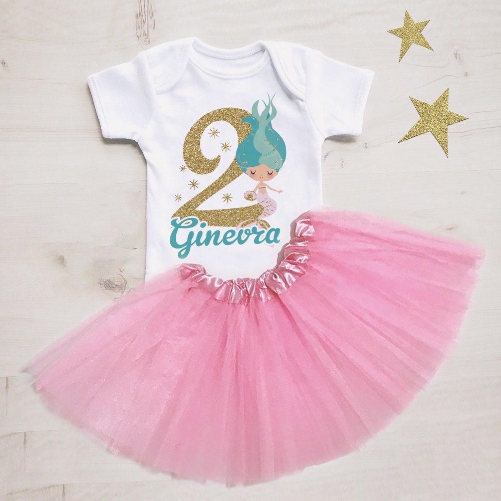Festa a Tema  Sirena Bodino / T-shirt Compleanno Festa a Tema  Sirena Bodino / T-shirt Compleanno