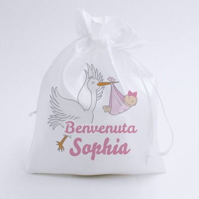Kit 10 pz. Sacchetti Portaconfetti Personalizzati per  Nascita Kit 10 pz. Sacchetti Portaconfetti Personalizzati per  Nascita