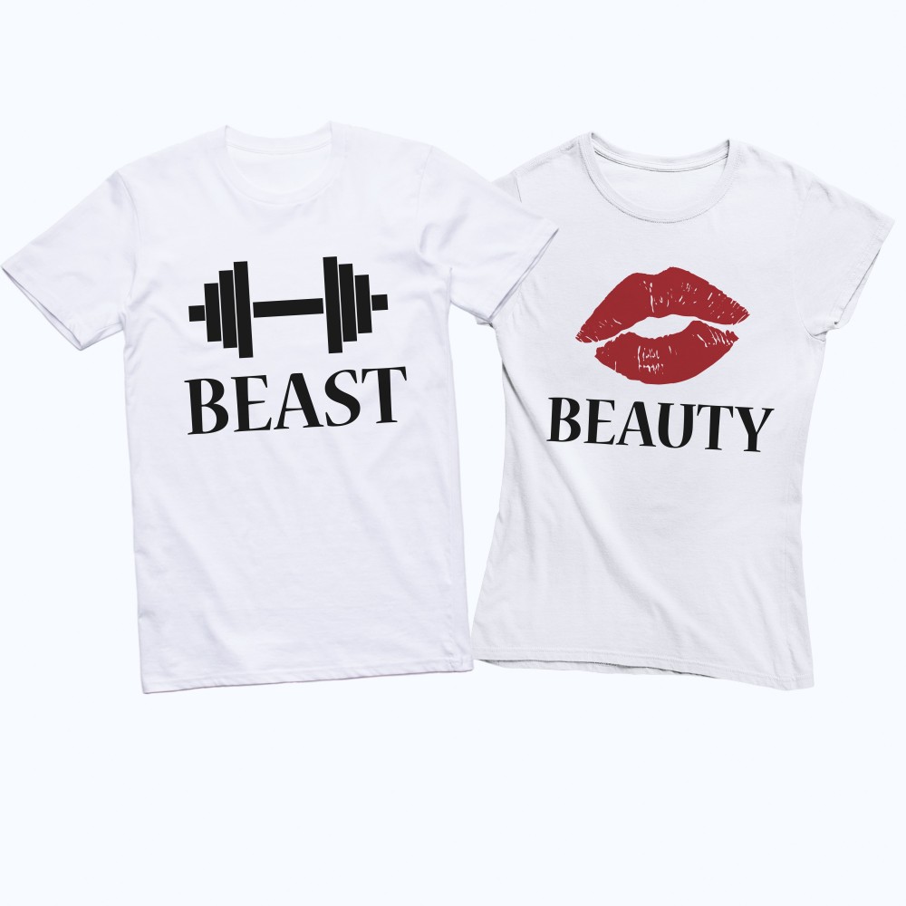 T-shirts di Coppia - Beauty and Beast