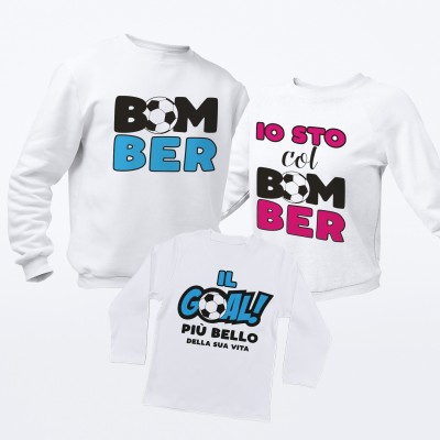 Coordinato Felpa e t-shirt  Famiglia Sono Il Goal più bello della sua vita
