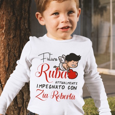 Maglietta San Valentino Futuro Rubacuore, attualmente impegnato con Zia Maglietta San Valentino Futuro Rubacuore, attualmente impegnato con Zia