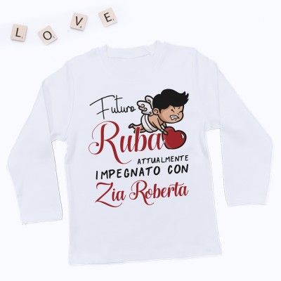 Maglietta San Valentino Futuro Rubacuore, attualmente impegnato con Zia Maglietta San Valentino Futuro Rubacuore, attualmente impegnato con Zia