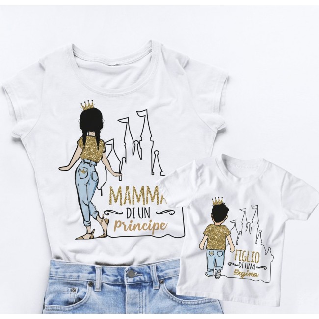 T-shirt Mamma e Figlio - Queen & Prince