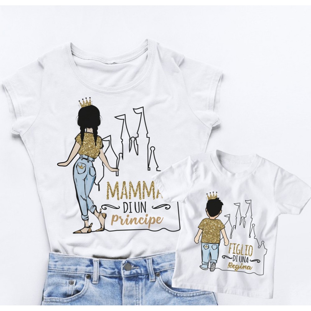 T-shirt Mamma e Figlio - Queen & Prince