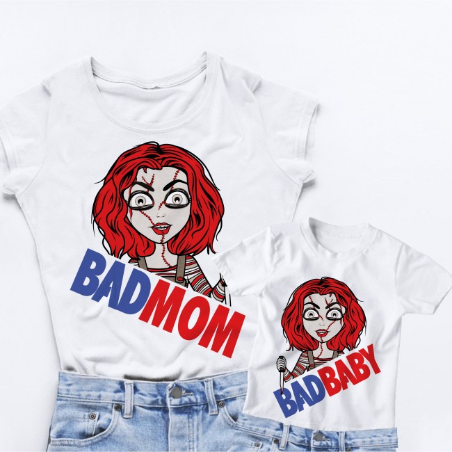 Halloween T-shirt  BadMom & BadBaby