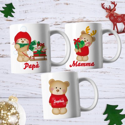 Set Tazze Natalizie  -  Famiglia Orsetti Set Tazze Natalizie  -  Famiglia Orsetti
