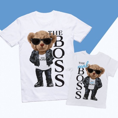 T-shirt Papà e figlio - The boss & the real boss