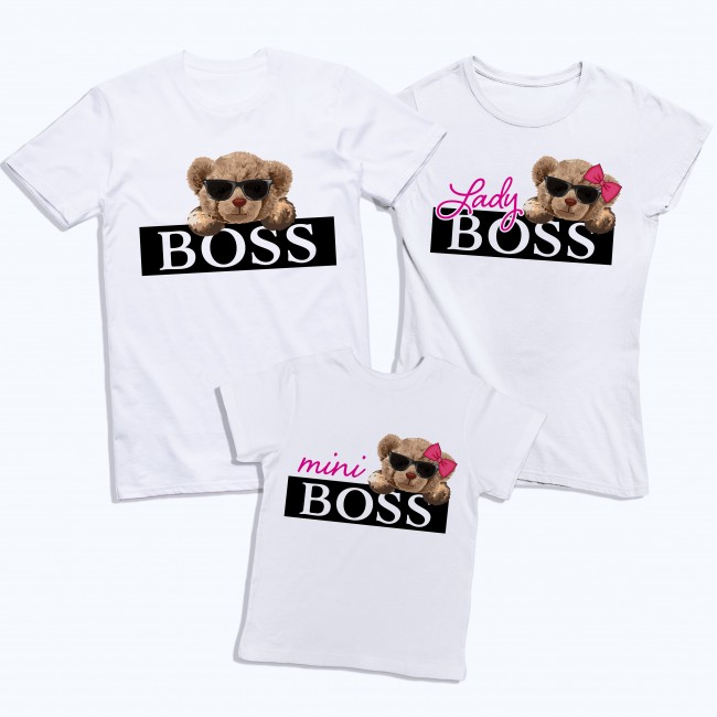 Coordinato T-shirt Family - Boss, Lady Boss, Mini Boss (Girl)