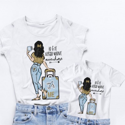 T-shirt Mamma e Figlia - Me & Mini Me in Viaggio T-shirt Mamma e Figlia - Me & Mini Me in Viaggio