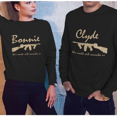 Felpa di Coppia - Bonnie & Clyde