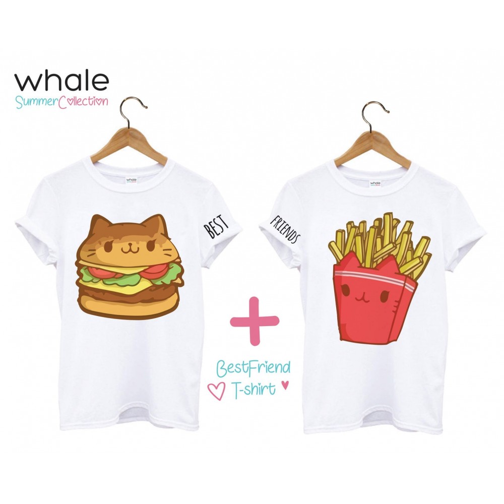 T-shirts BestFriends - Hamburger e Patatine