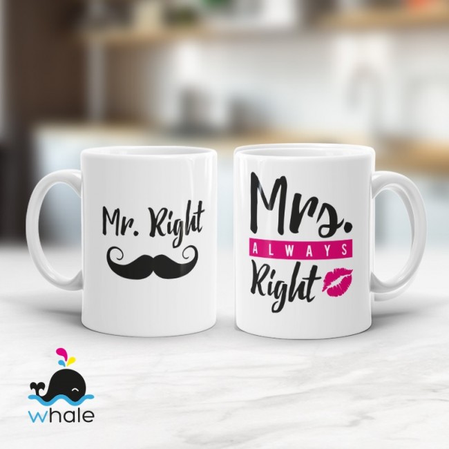 Tazze di Coppia - Mr Right & Mrs Always Right