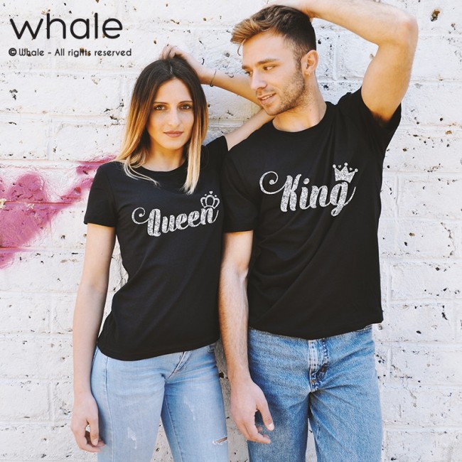 tshirts di Coppia Glitter - King & Queen