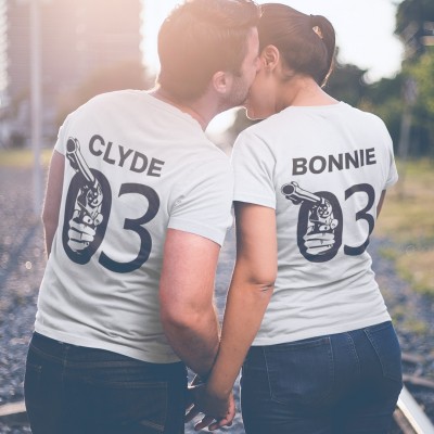 T-shirts di Coppia  Bonnie & Clyde