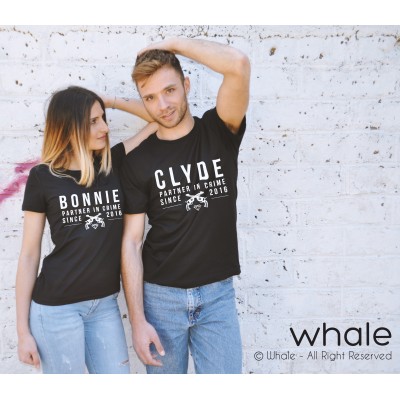 T-shirts di Coppia  Bonnie & Clyde