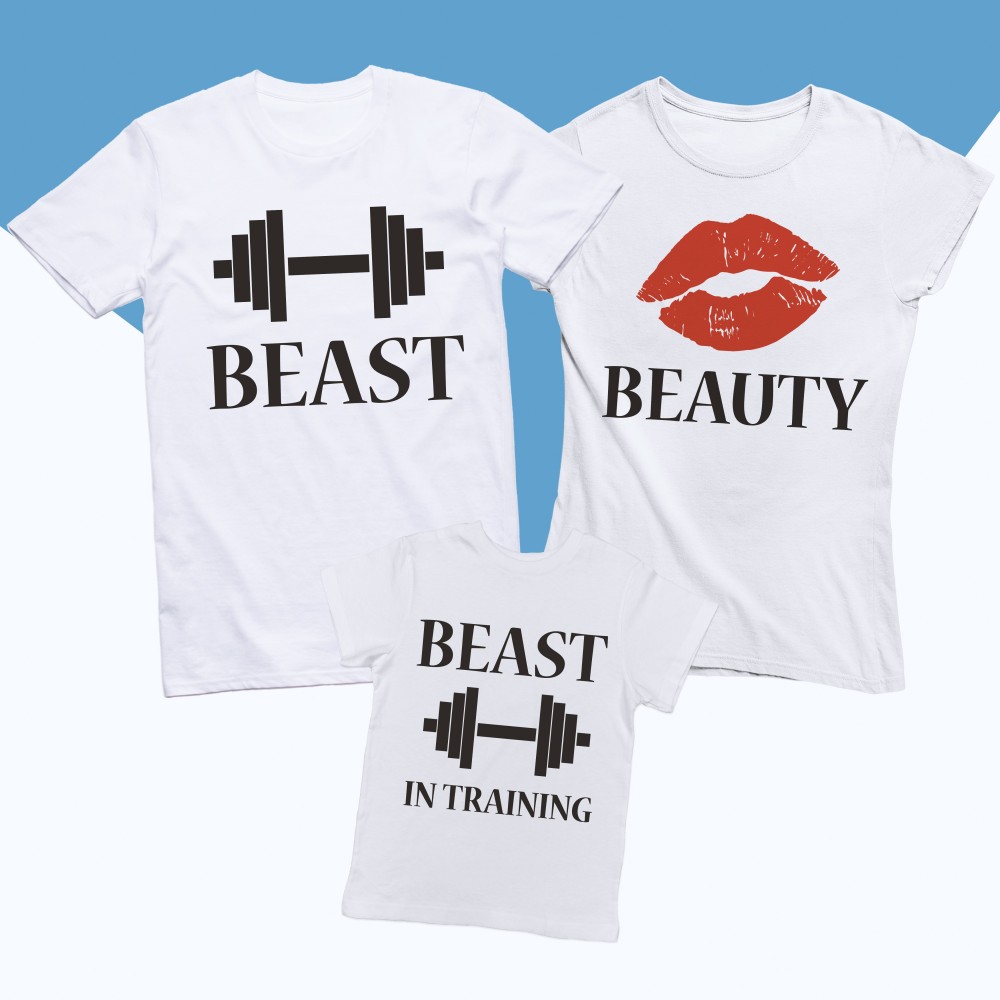 tshirts Famiglia - Beauty Beast and Beast in Training